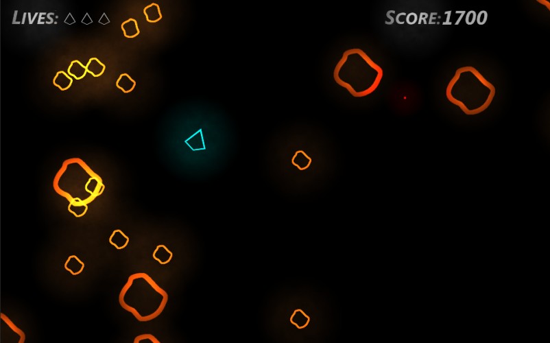 Screenshot 2 of Asteroids Clone