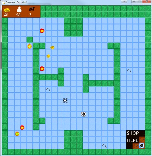 Screenshot 1 of Snowman Crossfire!