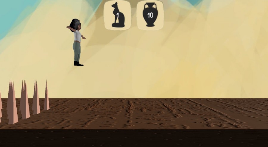 Screenshot 2 of 1 Person: running away from super ancient alien cats that reside in egypt because they're gonna zap their lasers and you gotta run fast if you wanna live: The Game