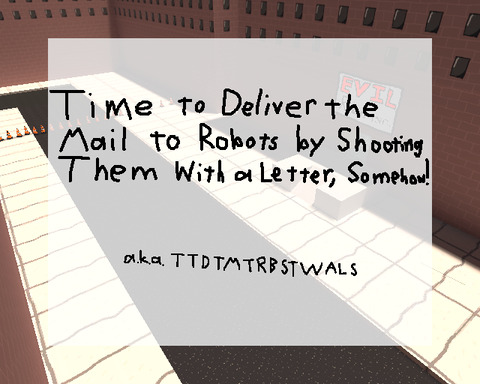 Screenshot 1 of Time to Deliver the Mail to Robots by Shooting Them With a Letter, Somehow!
