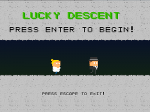 Lucky Descent title screen