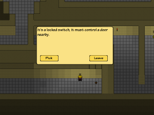 What the player will see before initiating the awesome, or not, lockpicking mini-game.