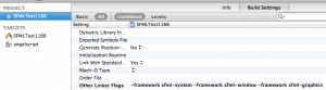 Setting linker flags in Xcode
