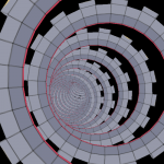 Textured rings along a spline